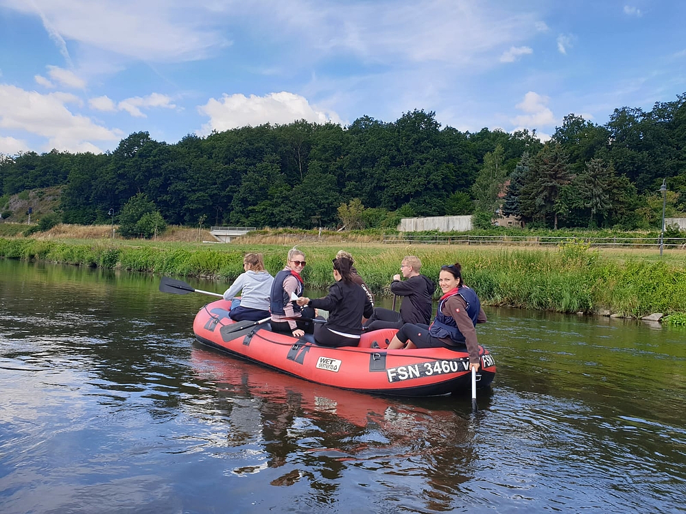 Eine kleine Schlauchboot-Tour auf der Mulde